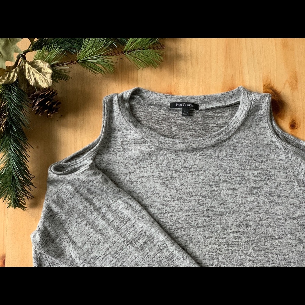 Clover Cold Shoulder Knit Top